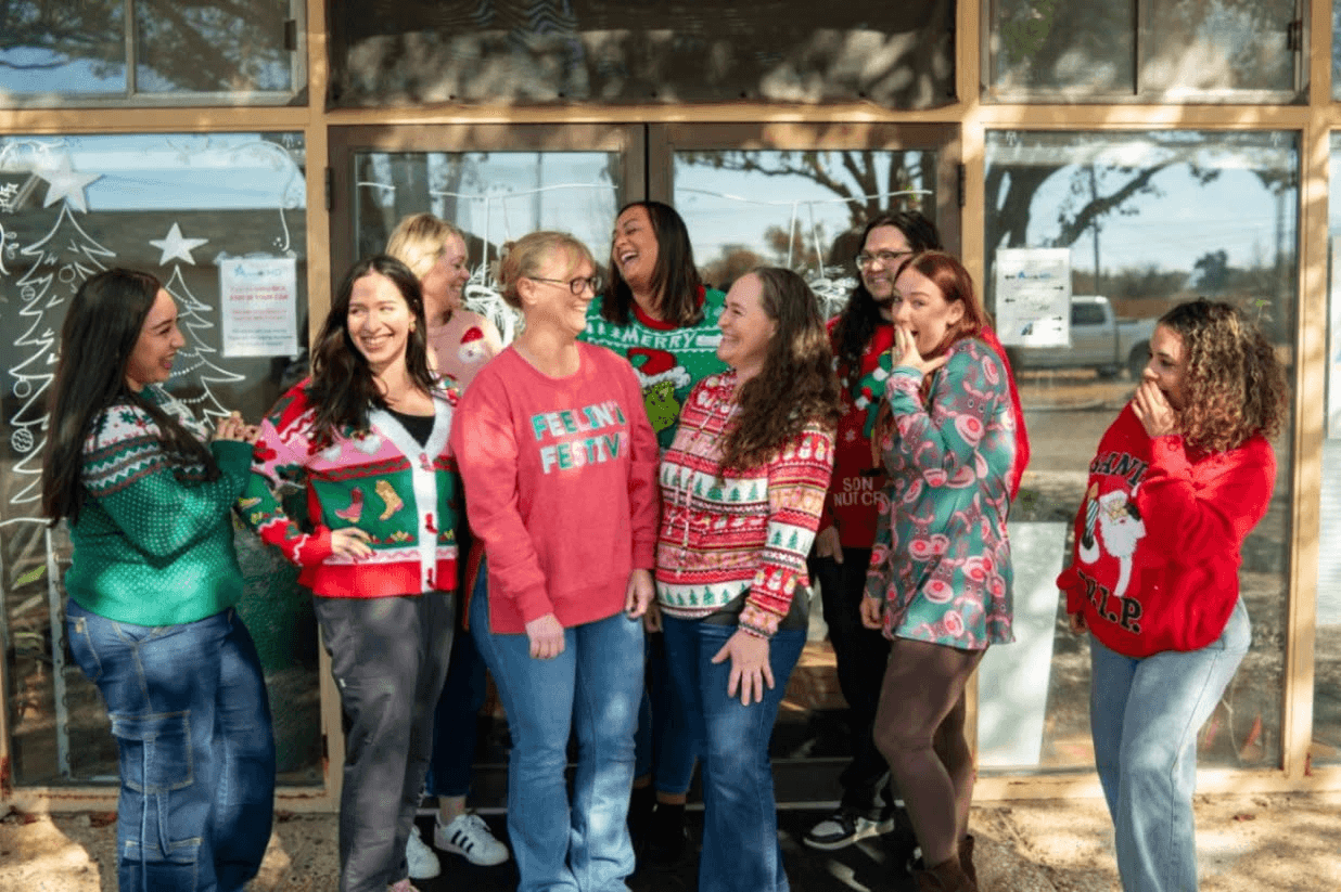 The AmarilloMD team celebrating the holidays