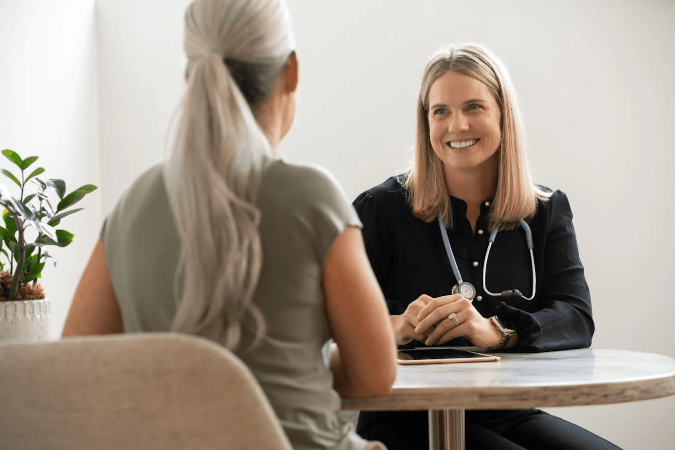 A Griffin Concierge Medical provider consulting with a patient